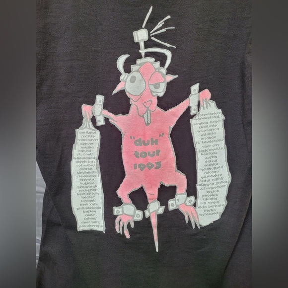 Vintage Green Jello Duh Tour 1993 Concert T-shirt Authentic Large - Picture 4 of 7